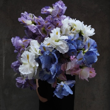 Blue Suit Wedding Party Props: Allergy-Free Foam Paper Flowers for Living Room, Bar, and Garden Layouts