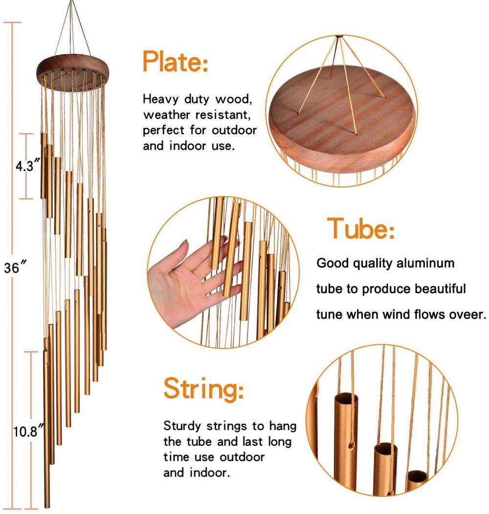 36 pulgadas CHIMES DE VIENTO AUTORARIO