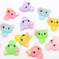 Multi Colors Mini Cute Cat Shaped Animal Beads Slime For Handmade Craft Decor Charms Phone Shell DIY Spacer Items