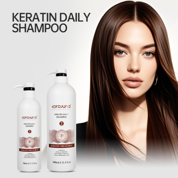 Shampooing et revitalisant quotidiens de la kératine pour les cheveux secs avec de l'huile de noix de coco et des ingrédients biologiques