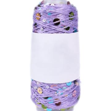 Reciclável misturado fio extravagante fio de lantejoulas espumante linha rosa padrão força penteado algodão moda designer suéteres