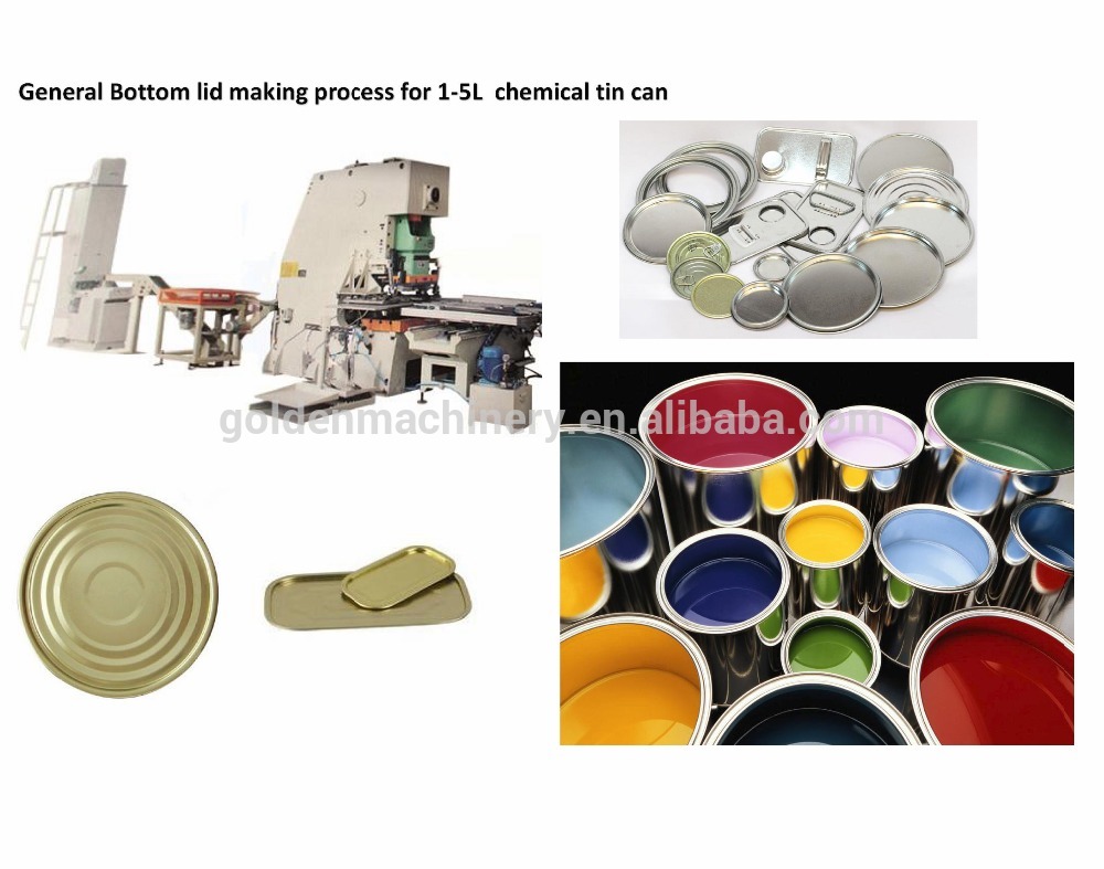 Automatic tinplate metal end bottom production making line