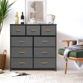 9 fabric storage drawers with shelves dresser