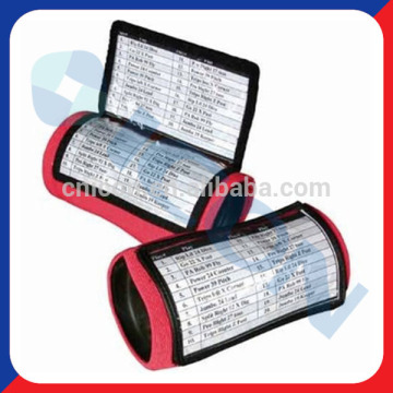 Football Quarterback Wristbands With Transparent Pouch