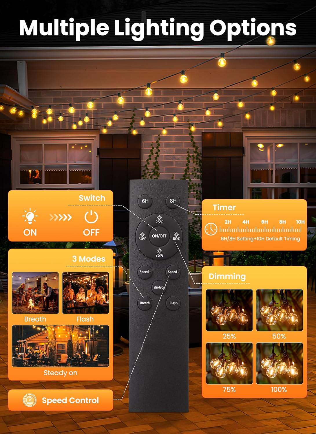 Remote control solar light string