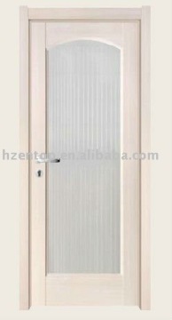 Off-white classic door !! Tempered glass insert wood interior door/flush door/folding door (ED-2150)