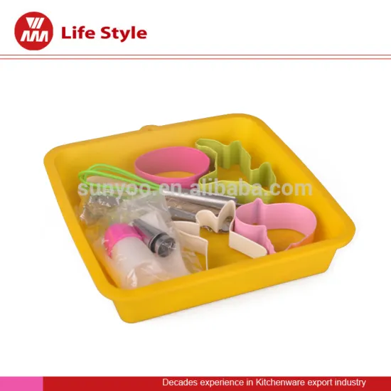 9 pcs kids bakeware tools silicone cake/cookies/bread decorating bakeware with eggbeat/duck/fawn