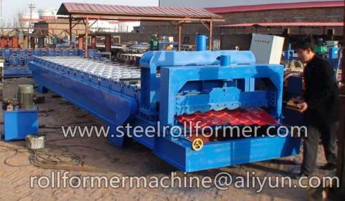 metal step tile roll forming machine