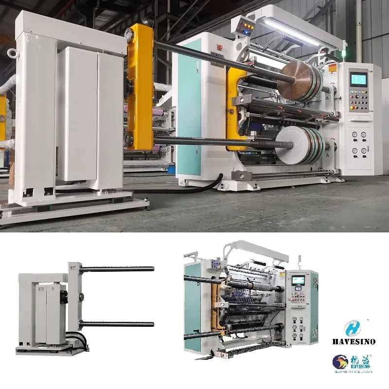 Automatic Cutting BOPP PE PVC Film Foil Paper Fabric Roll Cutter Slitter Rewinder Machine