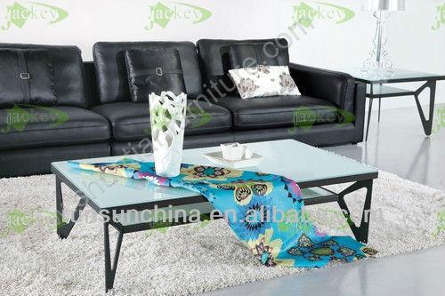 elegant modern simple antique temper glass metal coffee tables