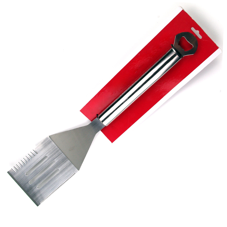 Slotted turner with bottle opener