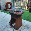 Outdoor Decoractive Rusty Corten BBQ Grill