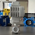 Válvula de bola de 3pc sanitaria eléctrica 1.5 pulgadas Válvula de bola de 3 piezas