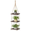 3 Tier Hanging Plant Shelf with Jute Rope