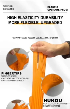 Diamond Nitrile Gloves Diamond Pattern Industry Gloves