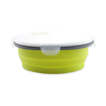 Silicone Round Collapsible Food Container Lunch Box
