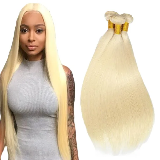 Wholesale Grade12 Indian Natural Human Straight Peruvian Blonde Indonesian Straight Hair Bundles 10 Grade Malyasian Hair 613