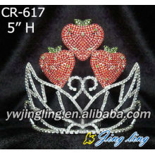 Rhinestone strawberry shape Pageant Crown