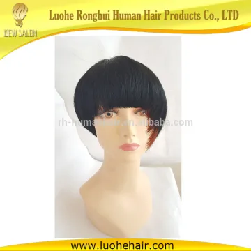 Hot selling popular silky straight two tone color fashion short wigs