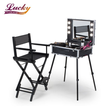 Studio Rolling Studio Artis Profesional Berdiri dengan Lampu dan Kes Kosmetik