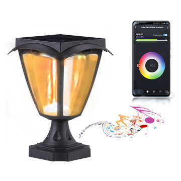 Outdoor Solar Garden Lamp: Main Gate Fence Pillar Light