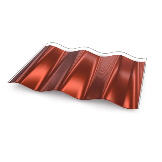 35W BIPV CIGS Solar Panel Tiles - Red Curved Photovoltaic Hantile