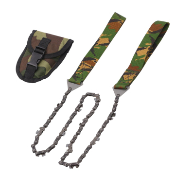 Portable Pocket Chain Saw Kit for Camping, Hiking, and Outdoor Survival - 24 Inch Chain