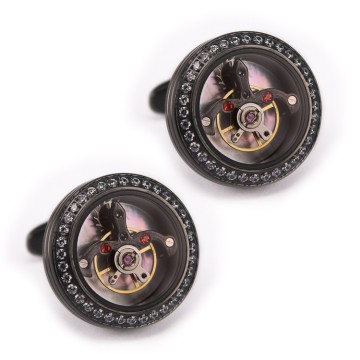 Make Custom Your Logo Stainless Steel Movement Cufflinks For Men