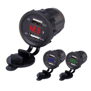 12V-24V Car Boat Motorcycle USB Charging Socket Power Adapter