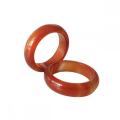 Carnelian 6T Stone Band Rings for Women Men Healing Chakra Stackable Ring Balance Energy