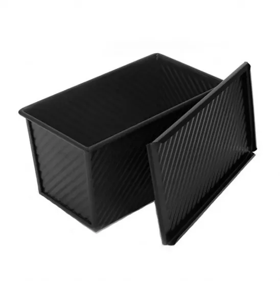Carbon Steel Toast Box Mold - 450g Baking Pan with Cover, Mini Nonstick Square Loaf