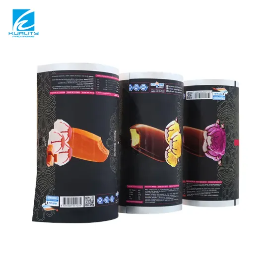 Customized Matte Finish Plastic Aluminum Foil Ice Lolly/Popsicle Stick Film Wrapper