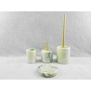 Classy Apple Green Marble Bathroom Accessories set