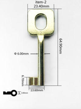 High Quality Zinc Door Key D-R-2