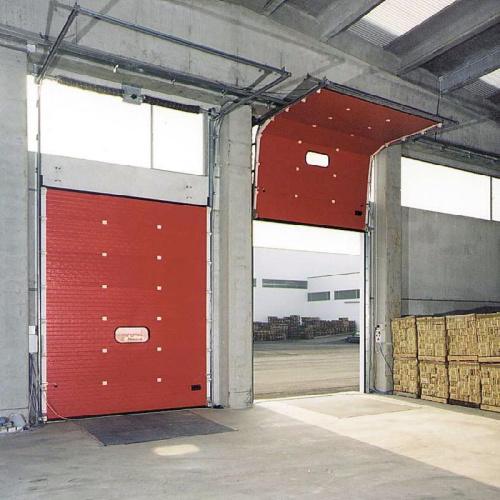 Garage door system sectional insulated panel garage door