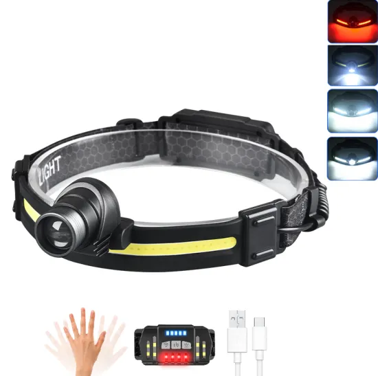 USB Rechargeable LED Head Lamp with Motion Sensor and Induction Technology