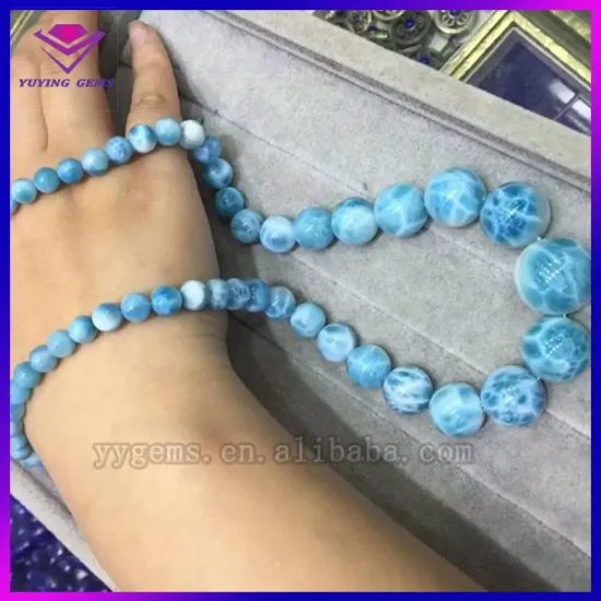 Wholesale new arrival fashion natural blue stone necklace jewelry for gilrs