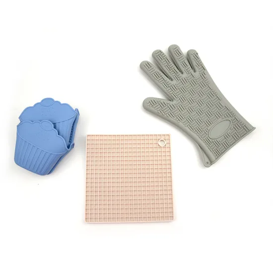 Factory Direct 4-Piece Kitchen Gadgets: Silicone Gloves & Coasters Set