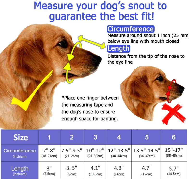 Dog Muzzle for Long Snout Dogs