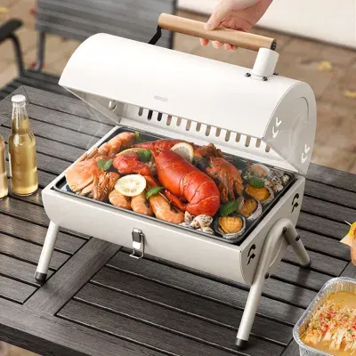 Outdoor Barbecue Portable Metal BBQ Small Charcoal Grill