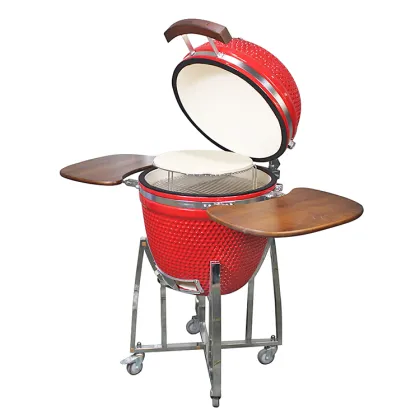 Big Red Green Outdoor Kitchen Barbeque Smoker BBQ Ceramic Kamado Egg Grills