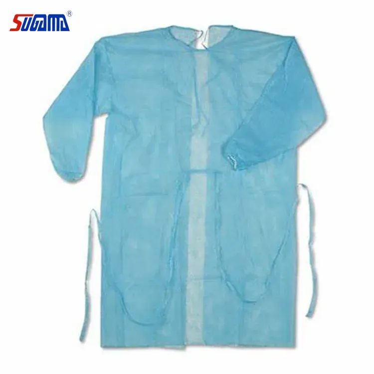 Disposable Yellow Blue Surgeon Isolation Gown Safety Suit
