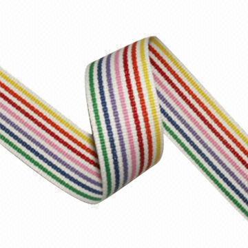100% Polyester Stripe Ribbon with Various Colors and Widths Available