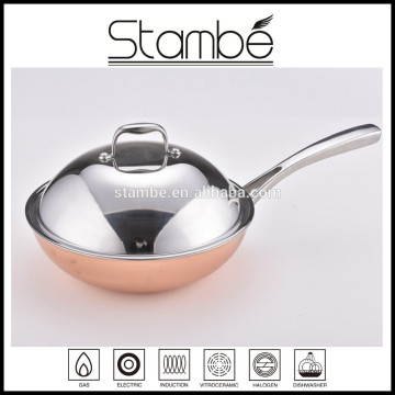 Most Popular Triply Copper Wok non-stick cookware