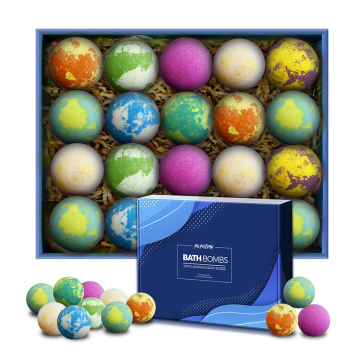 Conjunto de cajas de regalo de burbujas orgánicas hechas a mano al por mayor con aceites esenciales