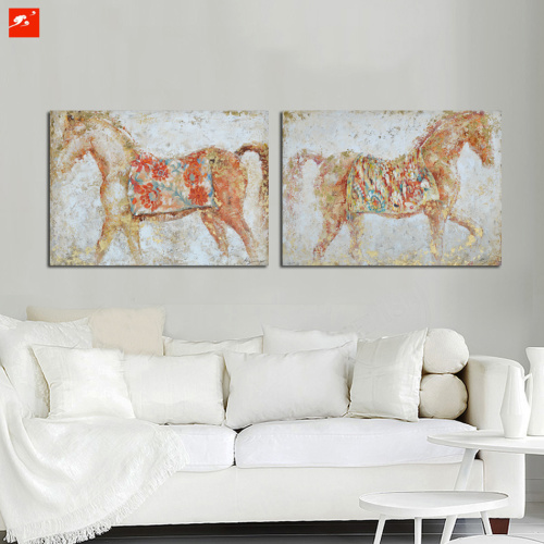 Pure Handmade Horse Oil Painting With Frame