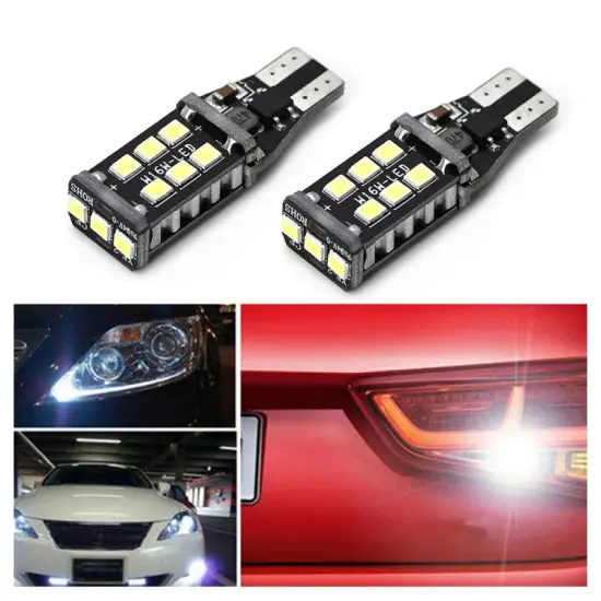 2021 New Cool Canbus 15SMD 2835 T15 W16W Car Reverse Backup Turn Signal LED Light Bulb Car Tail Brake Bulb Auto Accessories