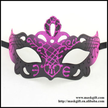 DA002-HPBK Unique Italy Venice Design Hot Pink And Black Handpainted Halloween Masquerade Masks