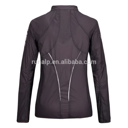women thin fabric jacket with black color