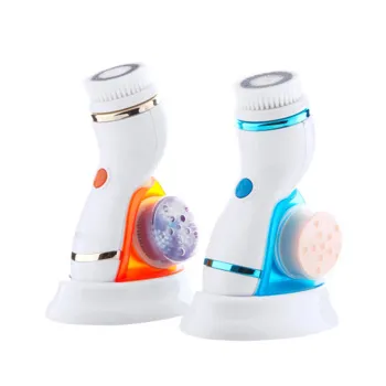 High Quality Wholesale 4-in-1 Electric Facial Cleansing Brush with 4 Brush Heads